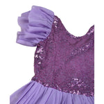 J'Aime' Abito Mezza Manica tinta unita In Tulle Glicine per Bambina 4924G GLICINE J'AIME' 