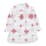 Little Ludo Langarmshirt einfarbig mit Kontraststickerei weiß für Mädchen