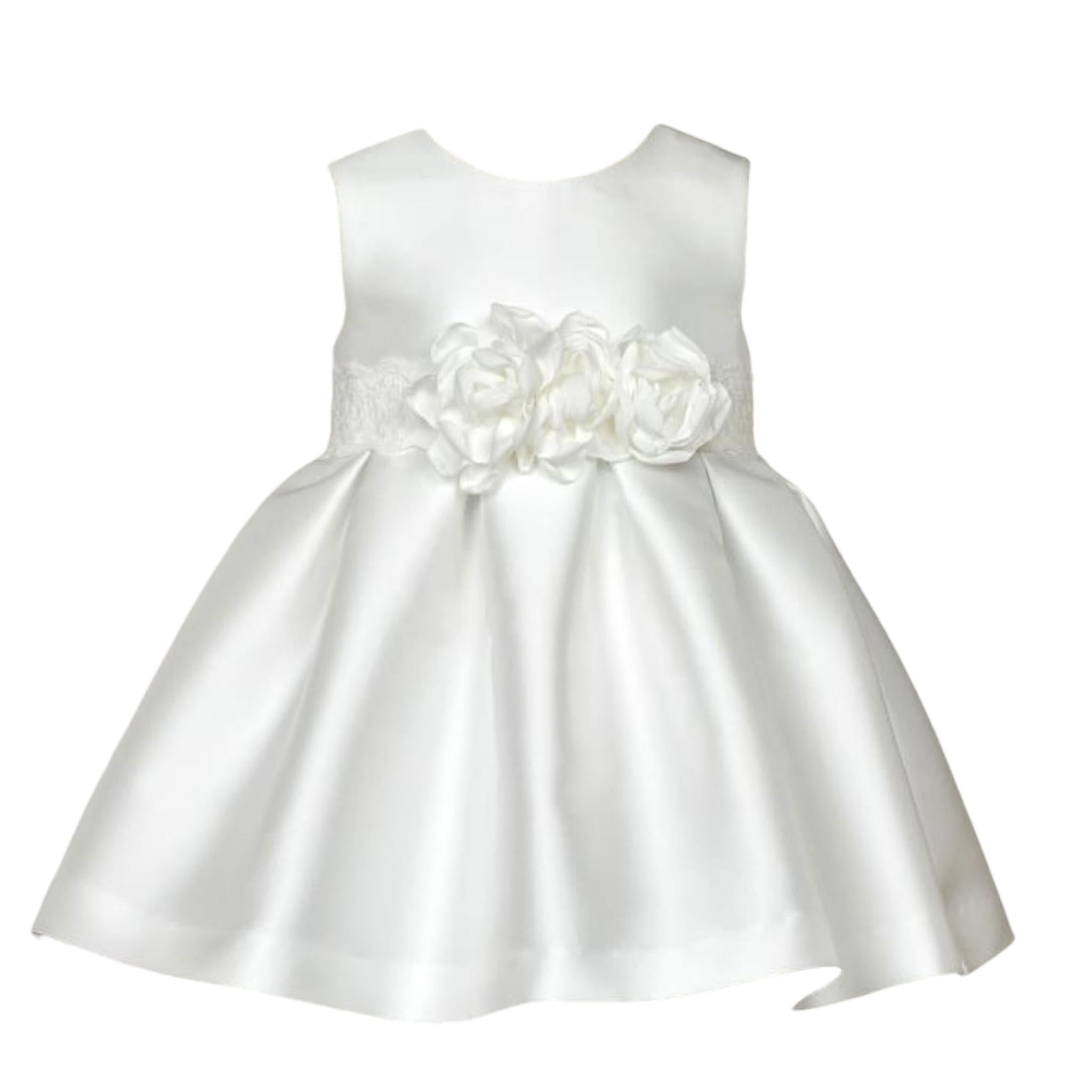 Abel & Lula Abito Cerimonia Tinta Unita con Applicazioni per Neonata 5014 BIANCO ABEL & LULA 