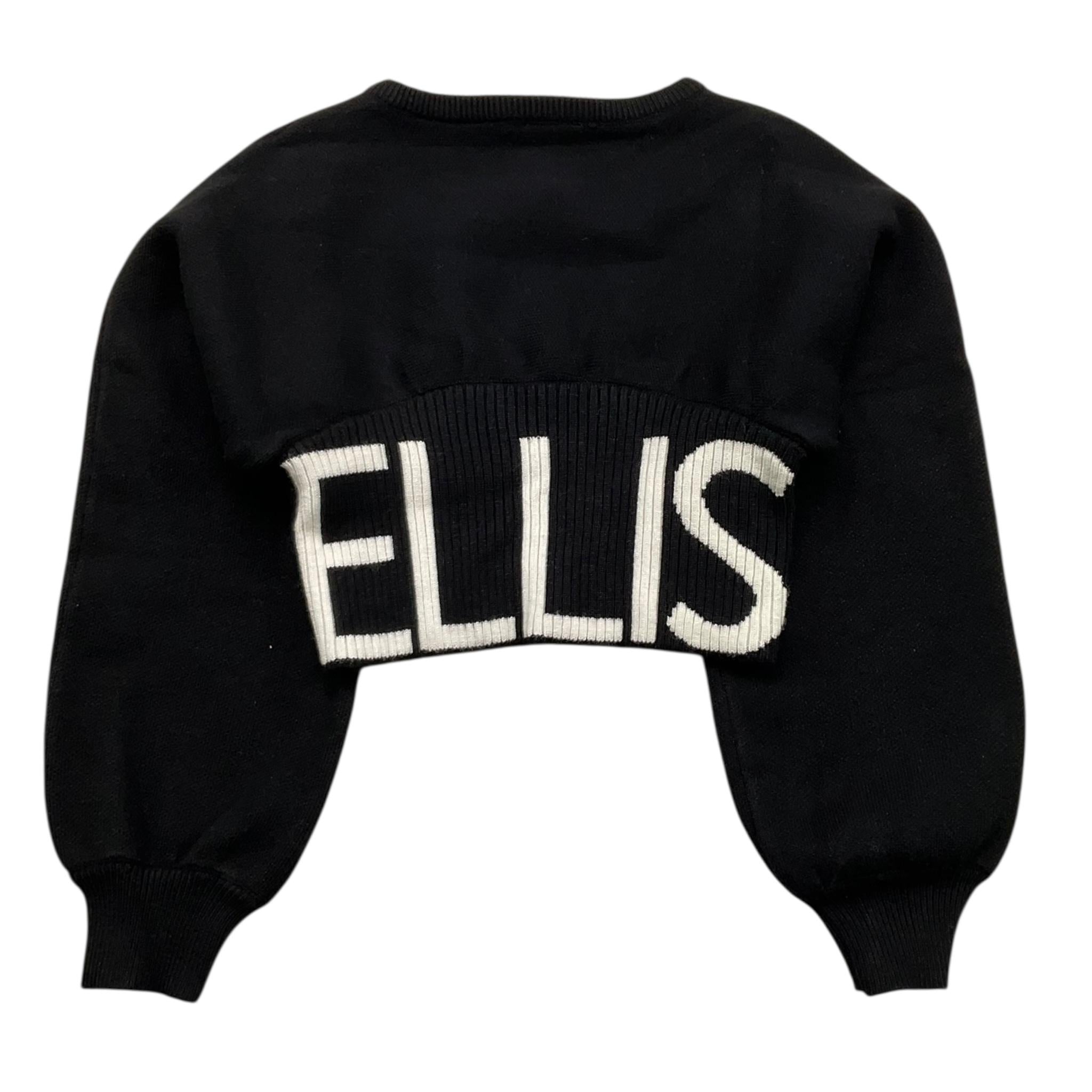 MARC ELLIS maglia crop tinta unita con logo Nero per Bambina JMJSW00171 NERO MARC ELLIS 