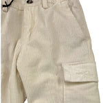 MICHAEL COAL pantalone tinta unita con tasconi a costine Panna per Bambino 3588F24 PANNA MICHAEL COAL 