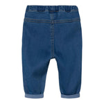 NAME.IT jeans morbido tinta unita con elastico in vita Blu per Neonato 13224499 BLU NAME.IT 