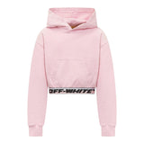 Off-White Solid Color Hoodie Rosa für Mädchen