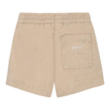 Boss Bermuda Tinta Unita con Elastico In Vita per Neonato J52082 BEIGE BOSS 