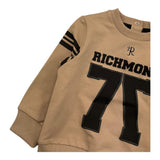 JOHN RICHMOND felpa chiusa girocollo tinta unita cn stampe in contrasto Beige per Neonato RIA25051FE BEIGE JOHN RICHMOND 