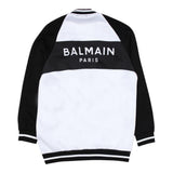 Balmain Zweifarbiges Sweatshirt mit Knopfleiste Schwarz/Weiß für Jungen