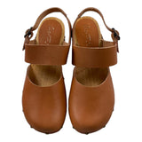 Papanatas Clogs, einfarbig, mit Kontrastsohle und Lederschnalle für Mädchen