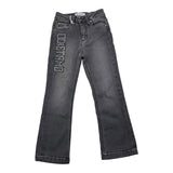 Odi Et Amo Einfarbige Jeans mit schwarzem Logo-Print für Mädchen