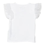 Guess Canotta Girocollo con Maniche In Tulle Tinta Unita con Stampa per Neonata K4GI20K6YW1 BIANCO GUESS 