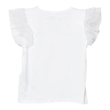 Guess Canotta Girocollo con Maniche In Tulle Tinta Unita con Stampa per Neonata K4GI20K6YW1 BIANCO GUESS 