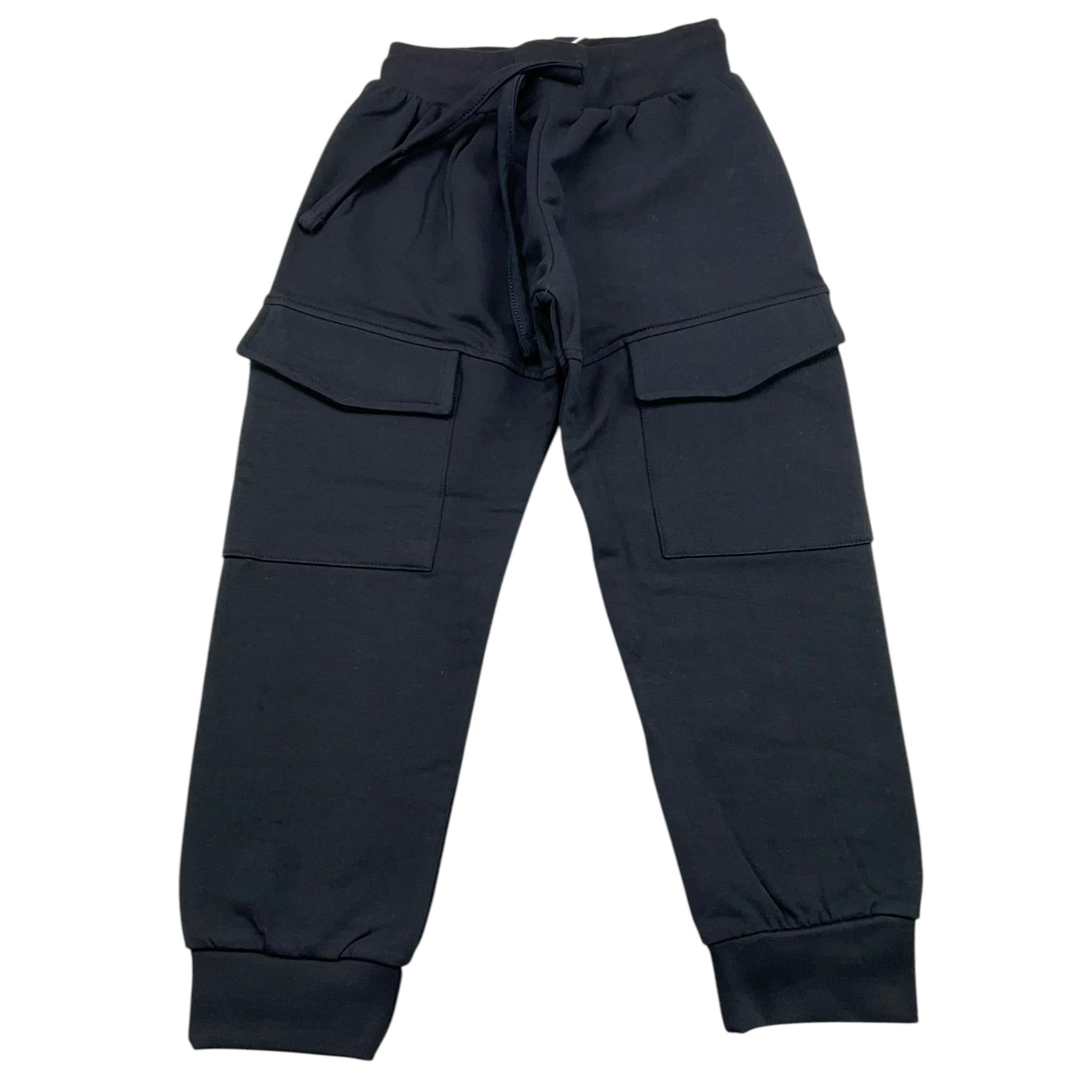 EMC pantalone tuta tinta unita con tasconi Nero per Bambino BZ7119 NERO EMC 