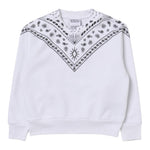 Marcelo Burlon Felpa Chiusa Girocollo tinta unita con Stampa Bianco per Bambino CBBA001F3FLE00 BIANCO MARCELO BURLON 