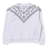 Marcelo Burlon Felpa Chiusa Girocollo tinta unita con Stampa Bianco per Bambino CBBA001F3FLE00 BIANCO MARCELO BURLON 
