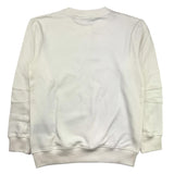 Balmain Sweatshirt mit Rundhalsausschnitt, einfarbig, mit Kontrastdruck, Creme für Jungen