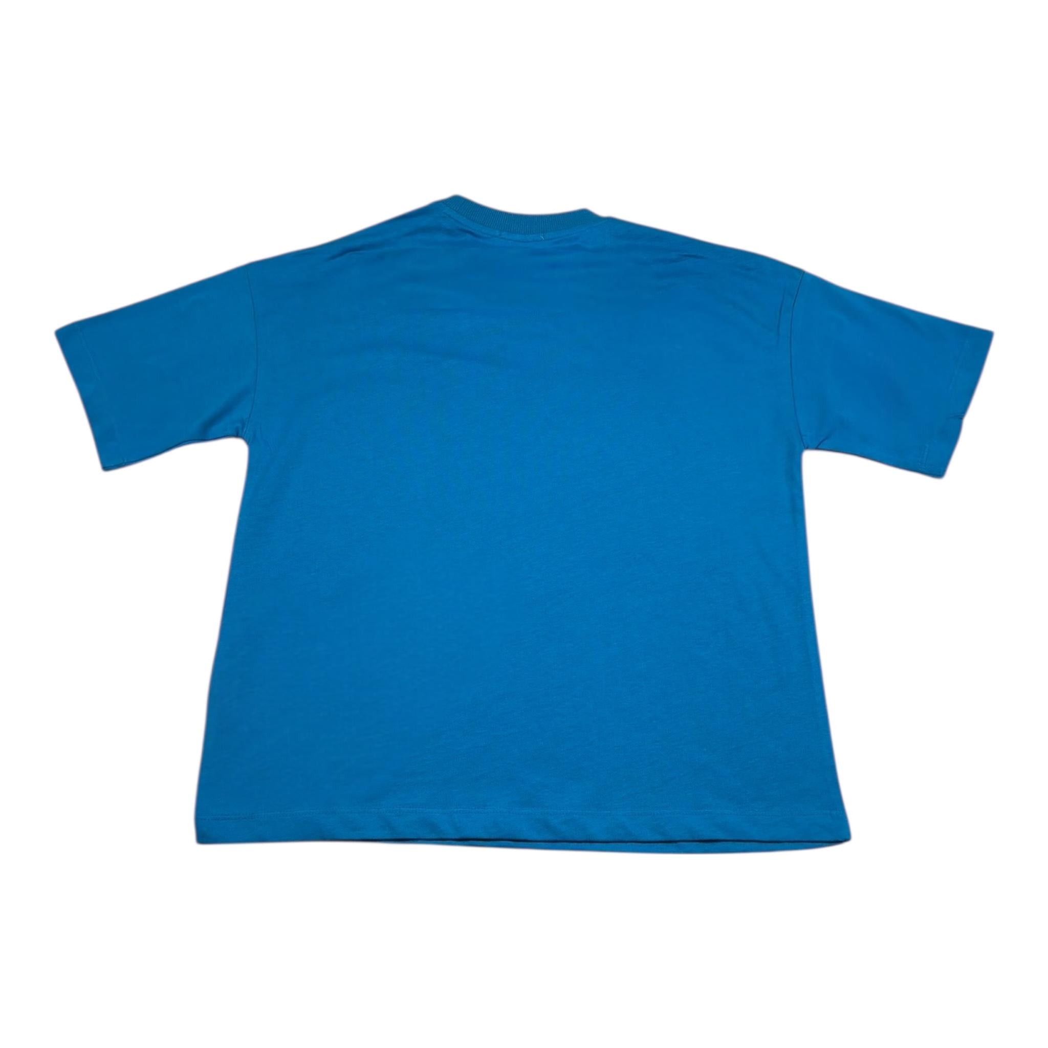 Cesare Paciotti T-Shirt Girocollo Tinta Unita con Stampa per Bambino TSP5108J BLU CESARE PACIOTTI 