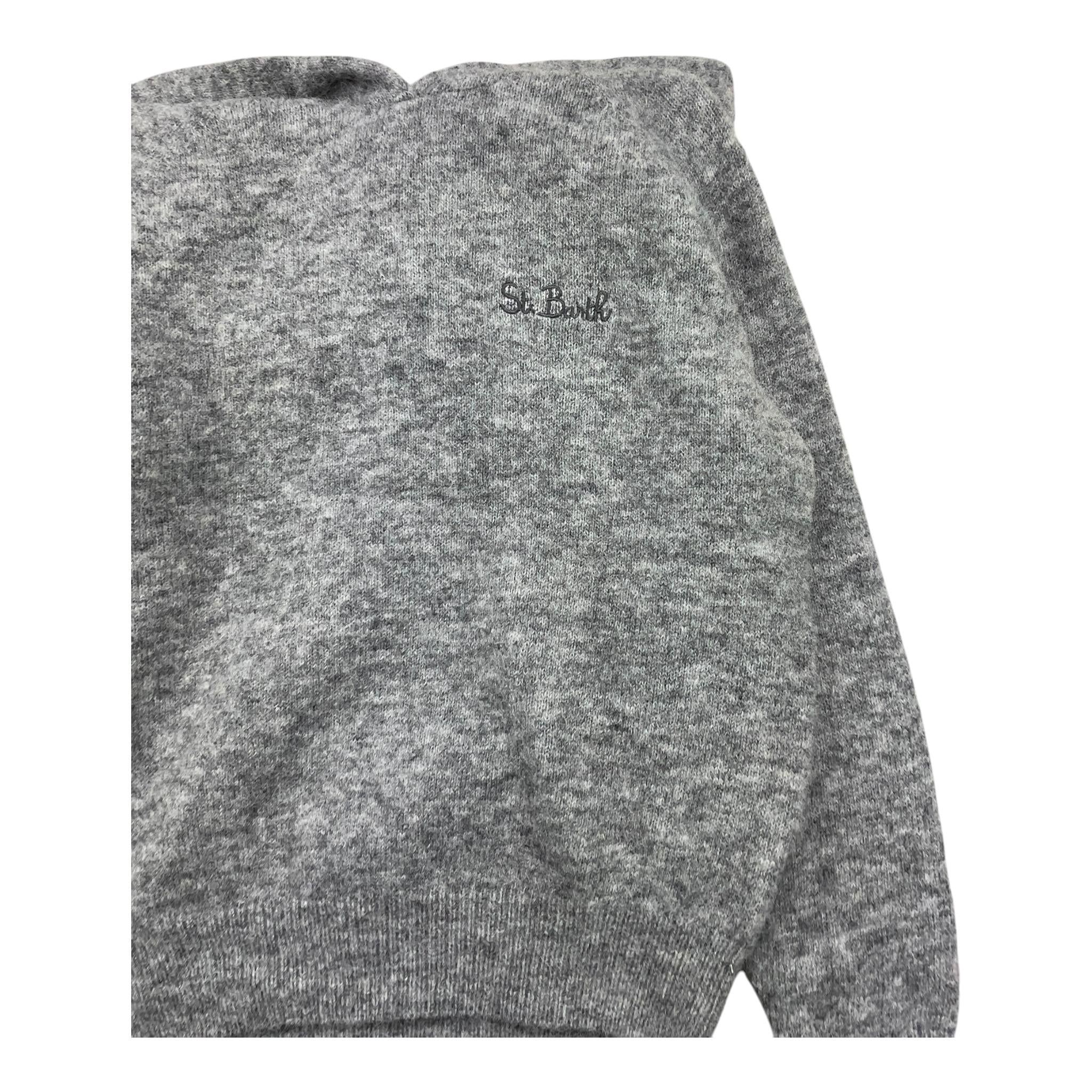 SAINT BARTH felpa girocollo tinta unita con cappuccio in maglia Grigio per Bambina ELIDE GRIGIO SAINT BARTH 