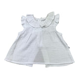 Yoedu Einfarbiges weißes ärmelloses Baby-Mädchen-Shirt