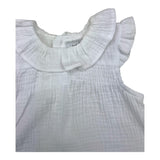 Yoedu Einfarbiges weißes ärmelloses Baby-Mädchen-Shirt