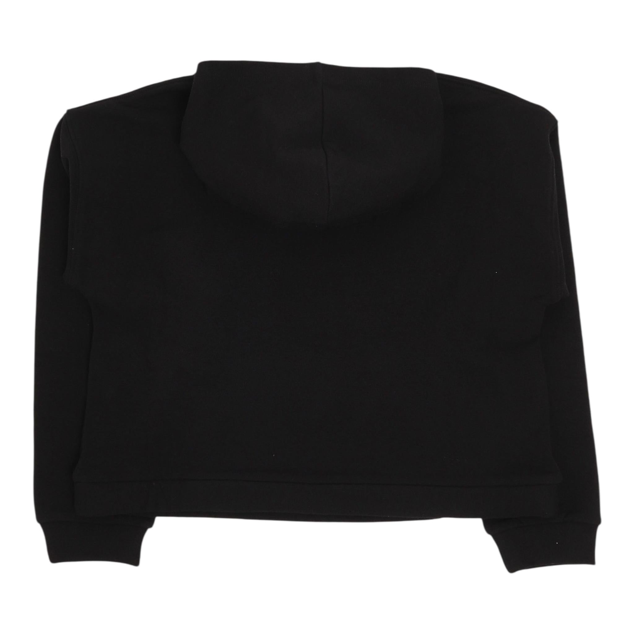 LIU JO felpa chiusa con cappuccio tinta unita con logo Nero per Bambina GF4052 NERO LIU JO 