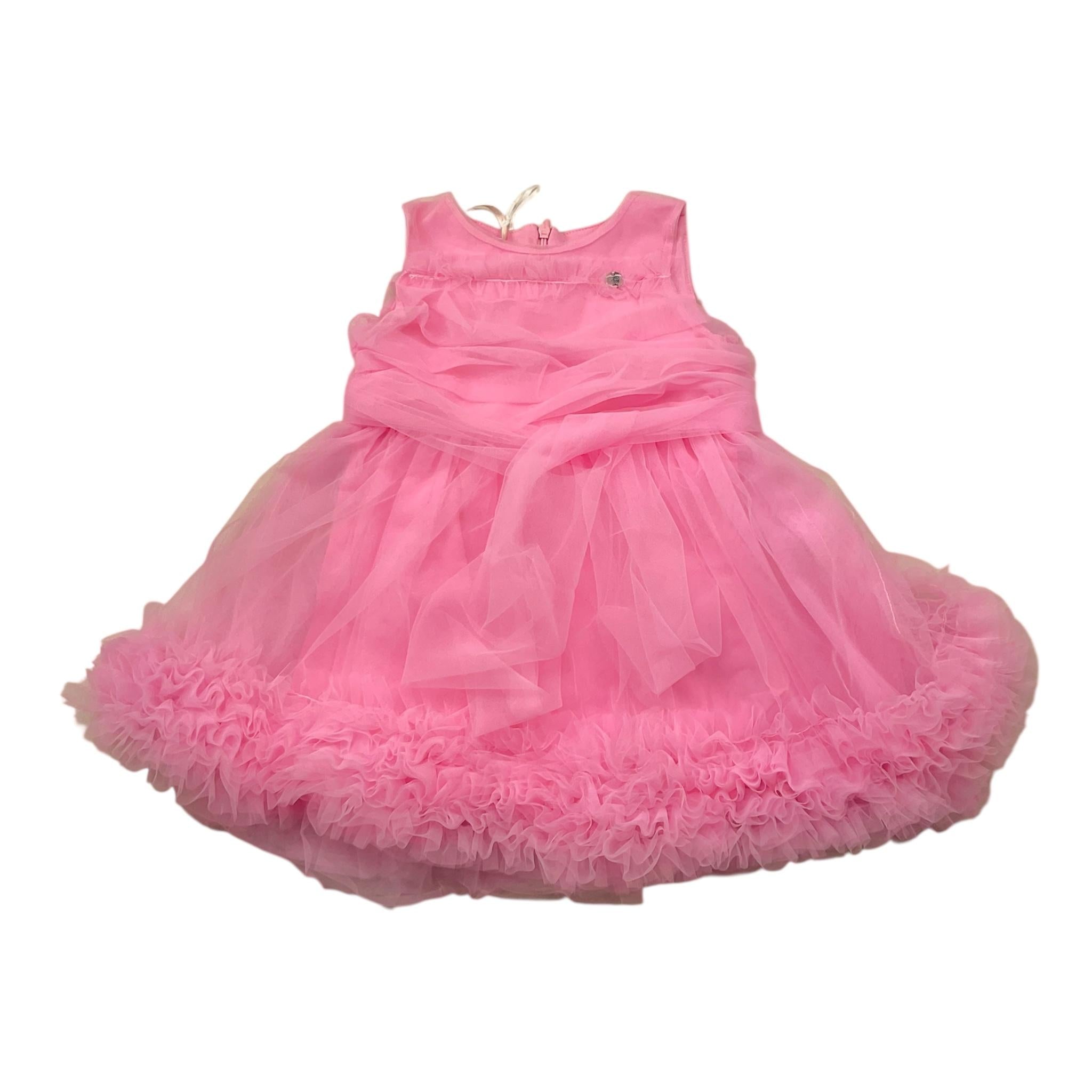 Liu Jo Abito Tinta Unita con Tulle per Bambina KA5115J ROSA LIU JO 