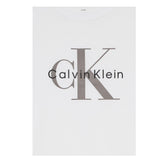 Calvin Klein T-Shirt Girocollo Tinta Unita con Logo per Bambino IN0IN0001J BIANCO CALVIN KLEIN 