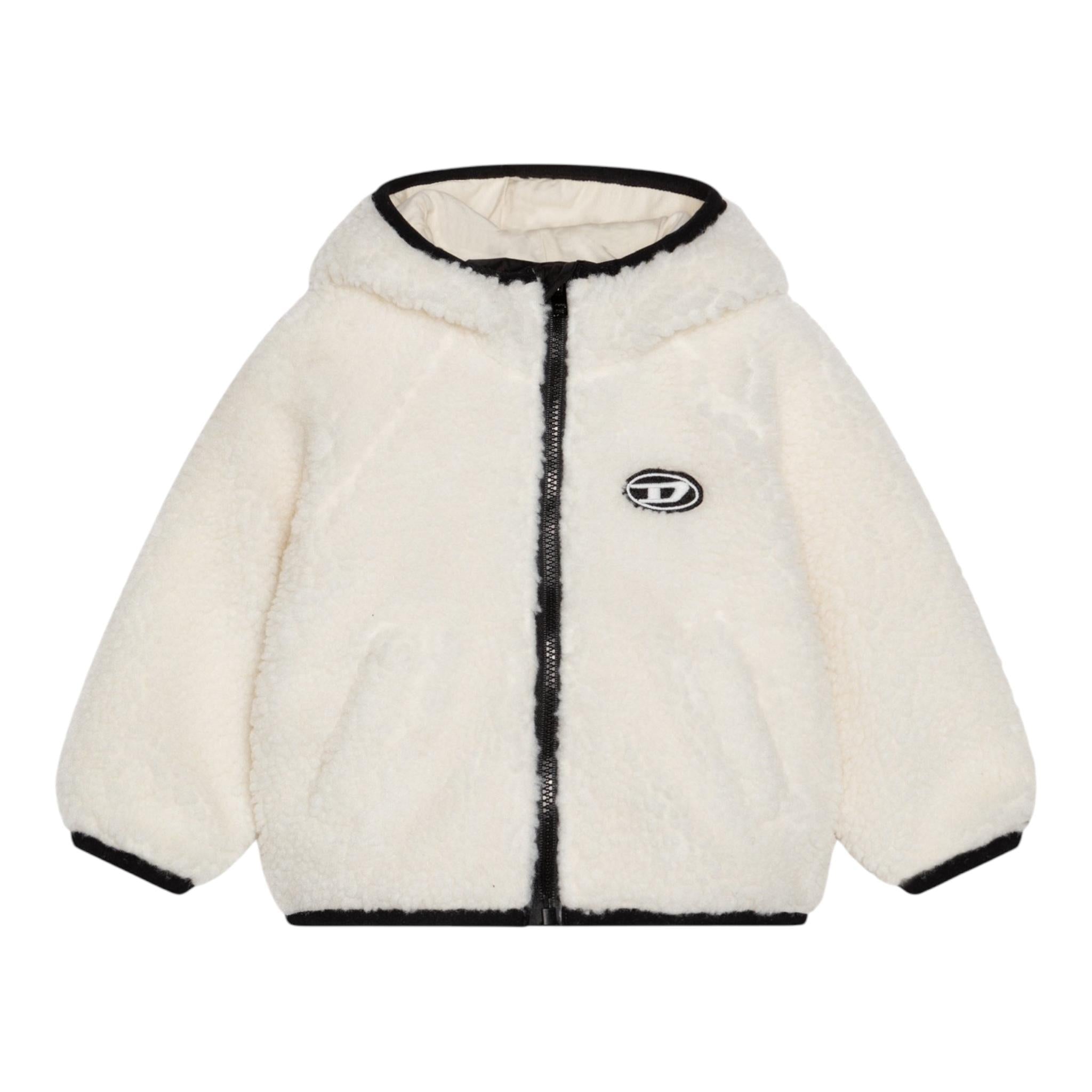 DIESEL giubbino teddy tinta unita cn cappuccio Panna per Neonato K00557 PANNA DIESEL 