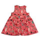 Losan Einfarbiges, marineblaues, rosa gemustertes ärmelloses Kleid für Babymädchen