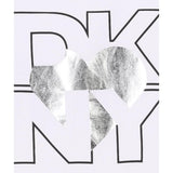 Dkny T-Shirt Tinta Unita con Stampa per Bambina D62305 BIANCO DKNY 