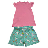 Losan 2-teiliges Set T-Shirt-Shorts zweifarbig rosa für Baby Mädchen