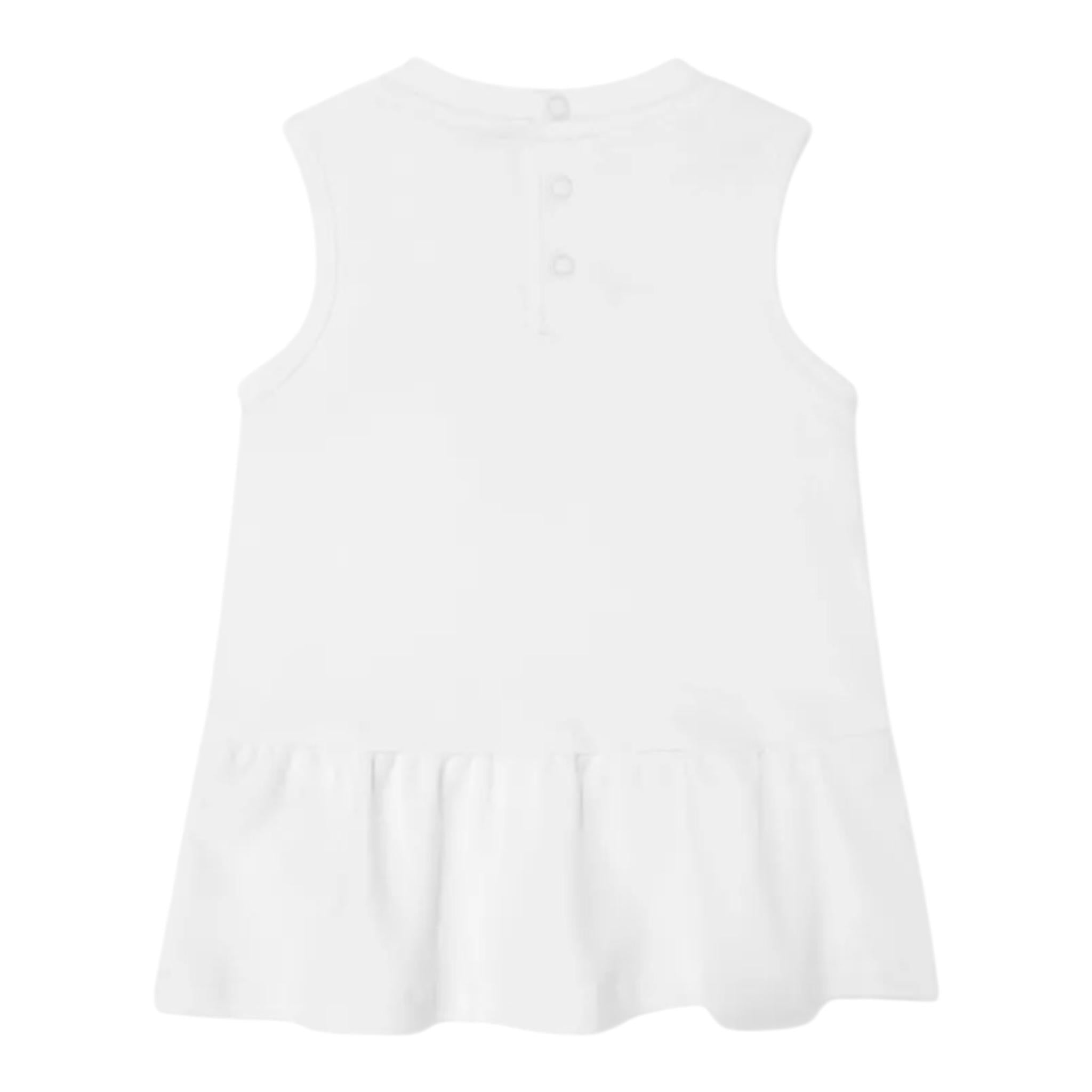 Guess Abito Giromanica Tinta Unita con Culotte per Neonata A4GK18KA6W4 BIANCO GUESS 