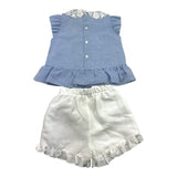 Barcellino Complete 2-teiliges Shirt-Panty Weiß für Baby Mädchen