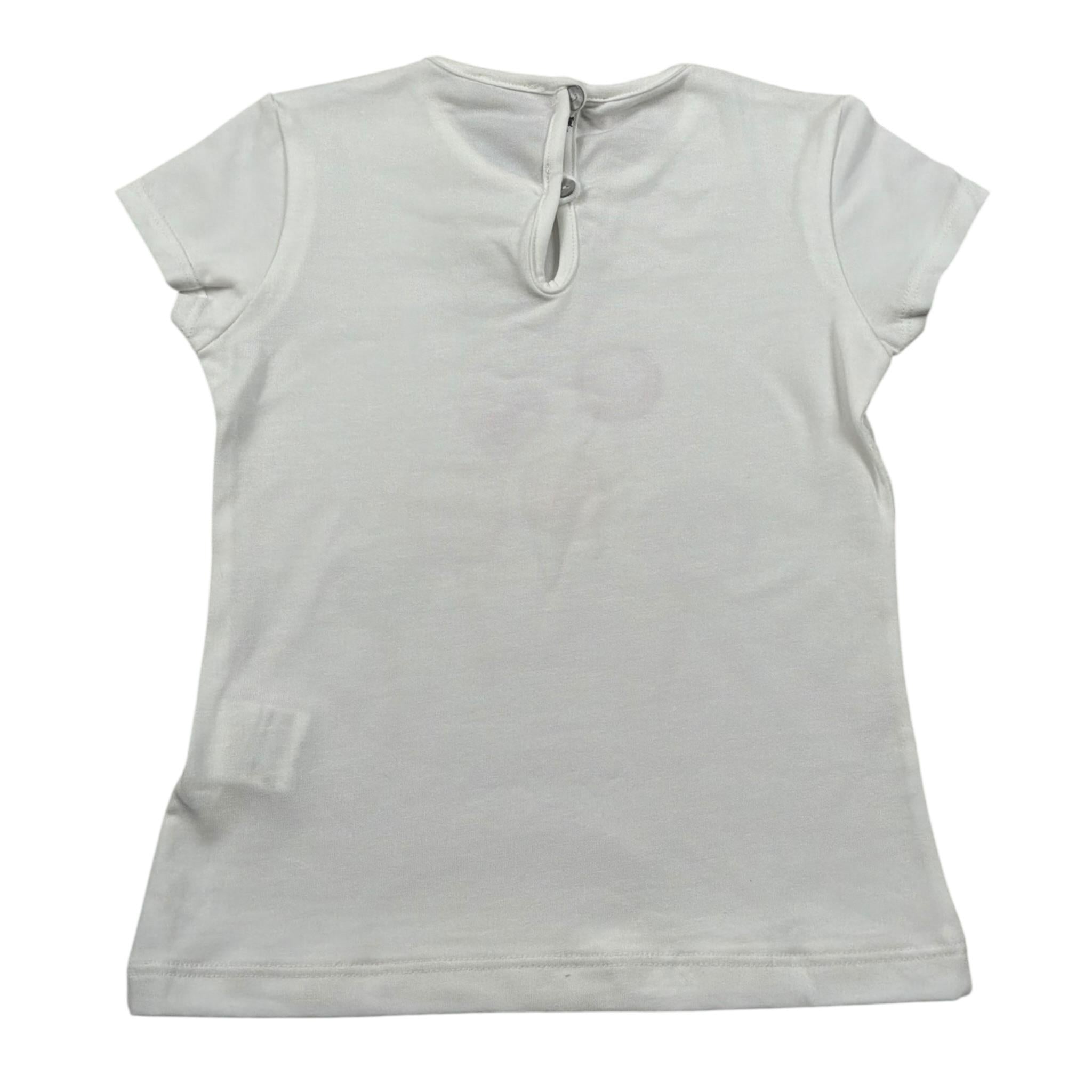 J.O. Milano T-Shirt Girocollo tinta unita con Stampa Bianco per Neonata 576Q5 BIANCO J.O. MILANO 
