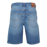 Diesel Bermuda Denim Einfarbig Verstellbare Taille Hellblau Für Jungen