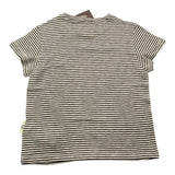 Dou Dou Zweifarbiges T-Shirt mit cremefarbenem Streifenmuster für Mädchen