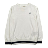 Trussardi Maglia Girocollo Tinta Unita con Logo per Bambino TBP26005MA BIANCO TRUSSARDI 