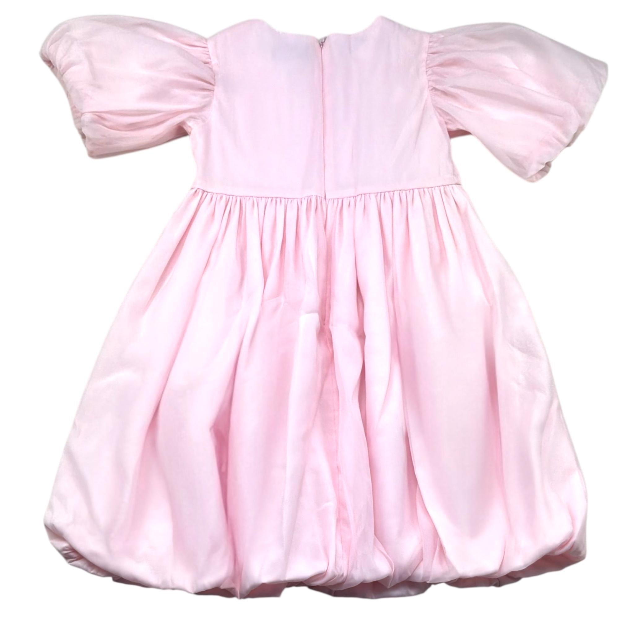 Moschino Abito Tinta Unita Mezza Manica per Bambina HDV0HJ ROSA MOSCHINO 