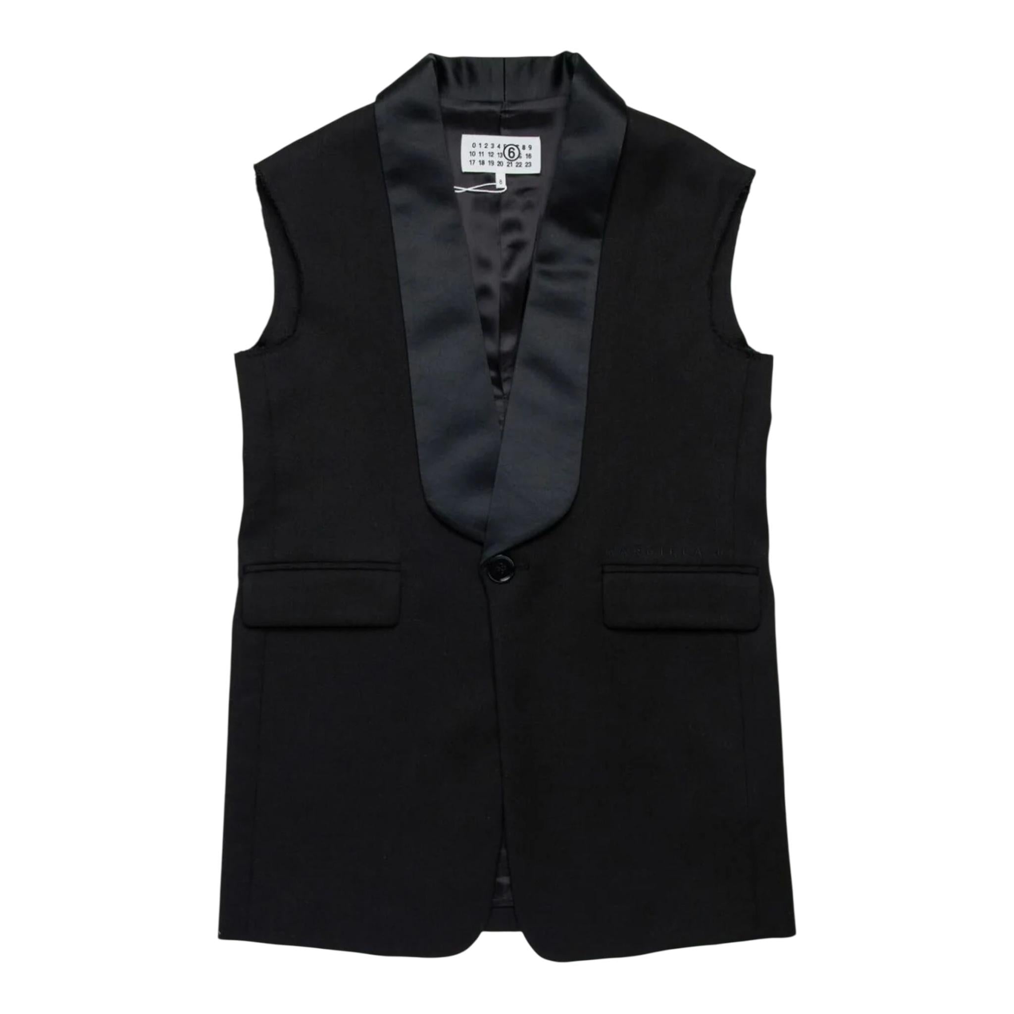 MAISON MARGIELA gilet tinta unita Nero per Bambina M60611 NERO MAISON MARGIELA 