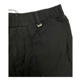I'M Brian Einfarbige Bermuda-Shorts mit elastischer Taille in Schwarz für Jungen