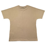 Disclaimer Einfarbiges Rundhals-T-Shirt mit Kontrastdruck Beige für Jungen