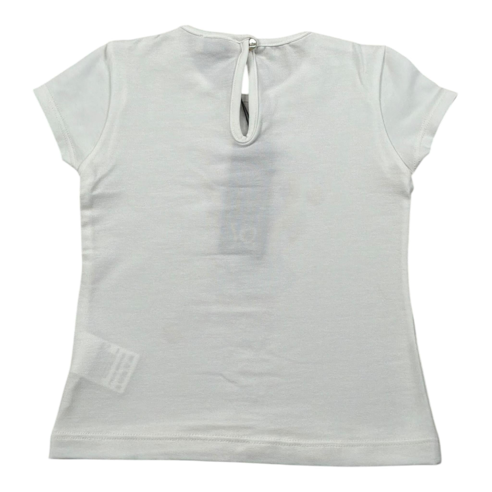 J.O. Milano T-Shirt Girocollo Tinta Unita con Stampa per Neonata 576O1 BIANCO J.O. MILANO 