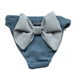 Saint Barth Costume Modello Slip con Fiocco per Neonata 00052L AZZURRO SAINT BARTH 