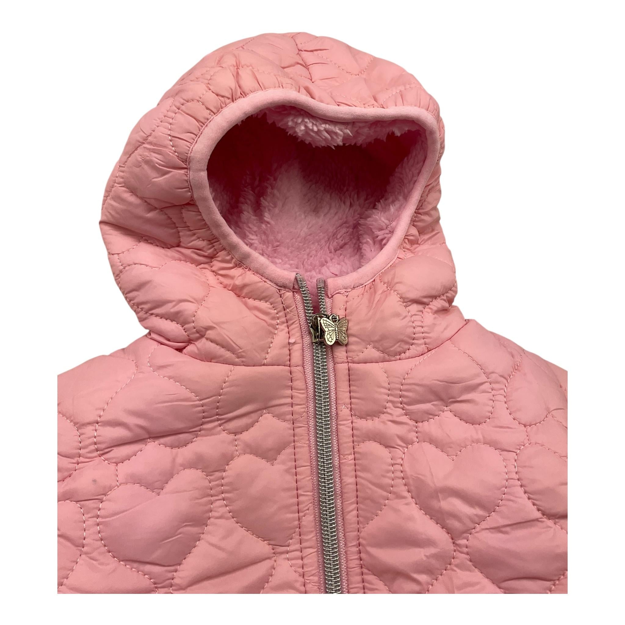 MONO STAR giubbino tinta unita con zip e cappuccio Rosa per Neonata MS5209 ROSA MONO STAR 