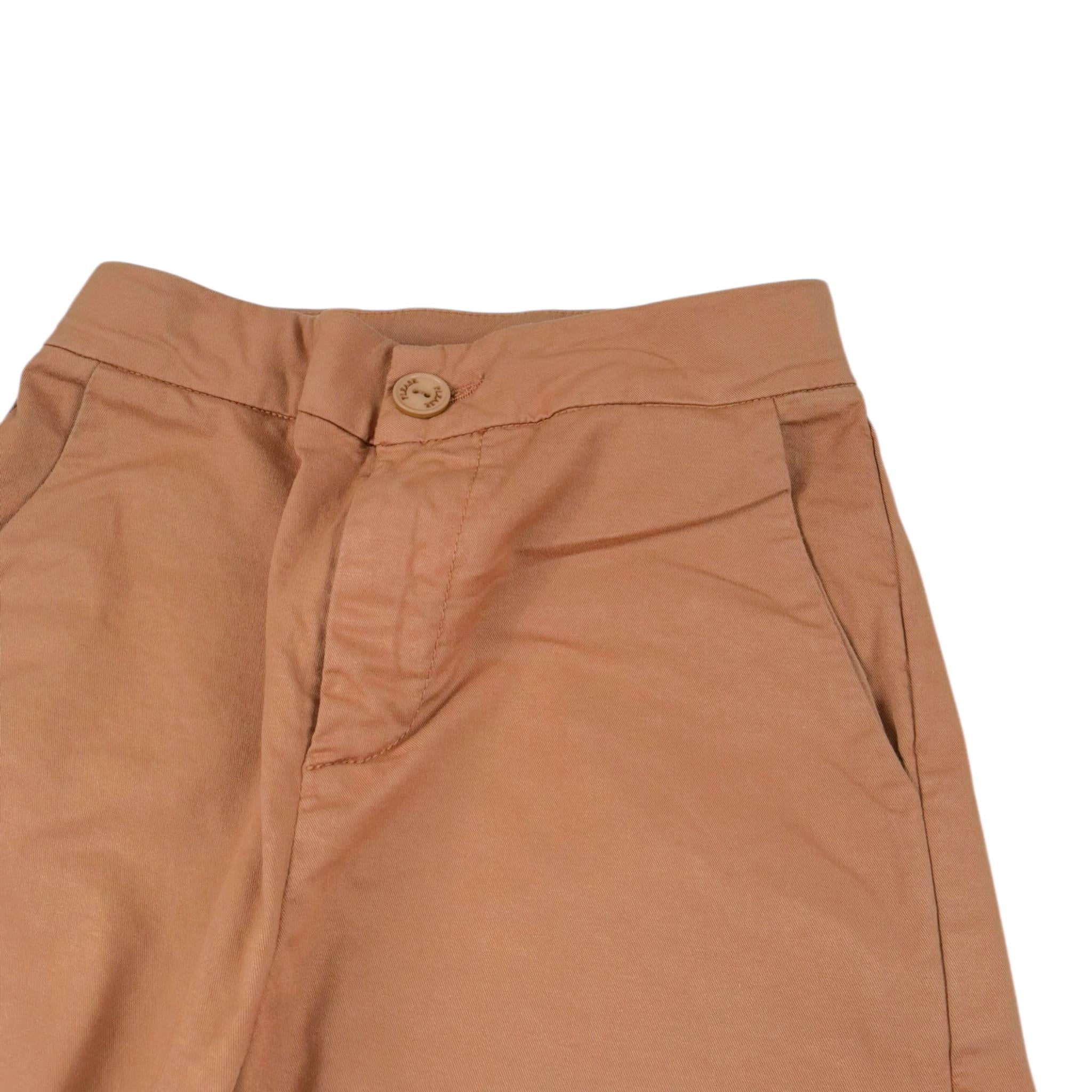 Please Pantalone Tinta Unita A Palazzo per Bambina PH12312G73 MARRONE PLEASE 