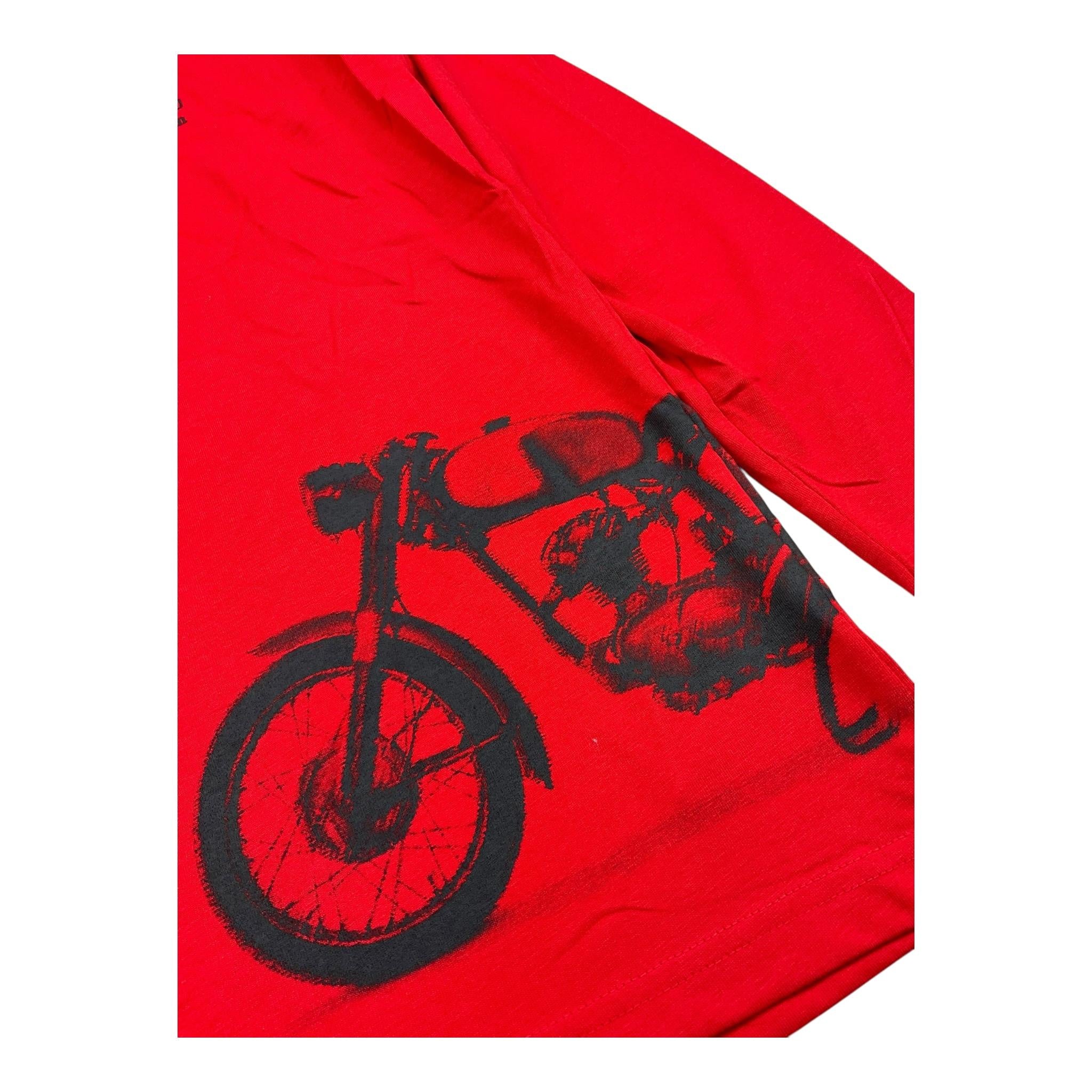 DUCATI shirt girocollo tinta unita con stampa Rosso per Bambino G7626 ROSSO DUCATI 
