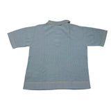 Eleventy Poloshirt Einfarbig Gestrickt Halbarm Hellblau Für Jungen