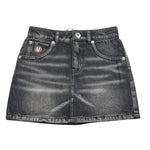 MOSCHINO gonna in denim tinta unita  Nero per Bambina HDJ03Z NERO MOSCHINO 