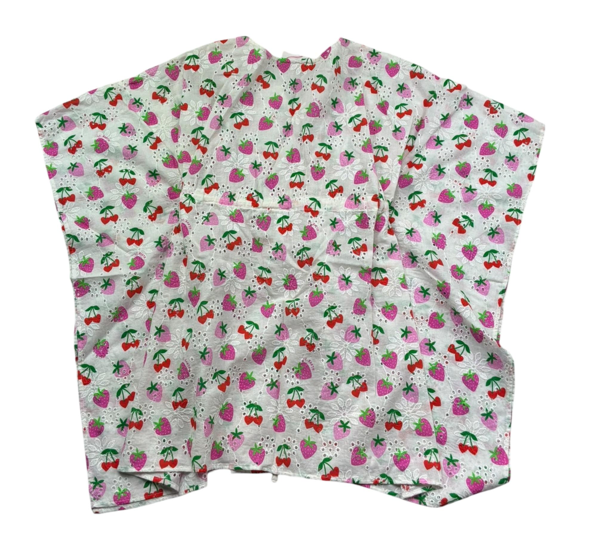 Saint Barth Camicia Modello Mantella Tinta Unita In Pizzo Sangallo per Bambina KATE BIANCO SAINT BARTH 