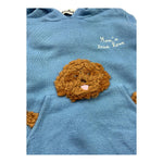 SAINT BARTH maglia tinta unita con cappuccio e stampa Azzurro per Bambina MEG0008 AZZURRO SAINT BARTH 