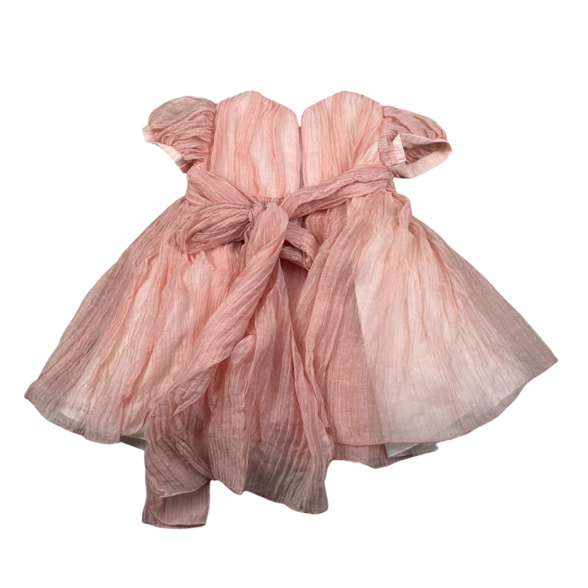 Le Bebe Abito Mezza Manica Tinta Unita per Neonata LBG5734 ROSA LE BEBE 