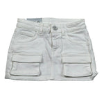 Dondup Gonna In Denim Tinta Unita con Tasconi per Bambina DFG015 BIANCO DONDUP 